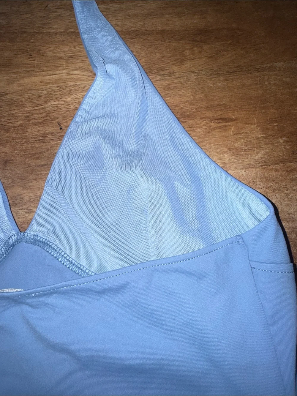 NWT. Free People. Still Here Halter Cami. Dusted Blue. Size Large.